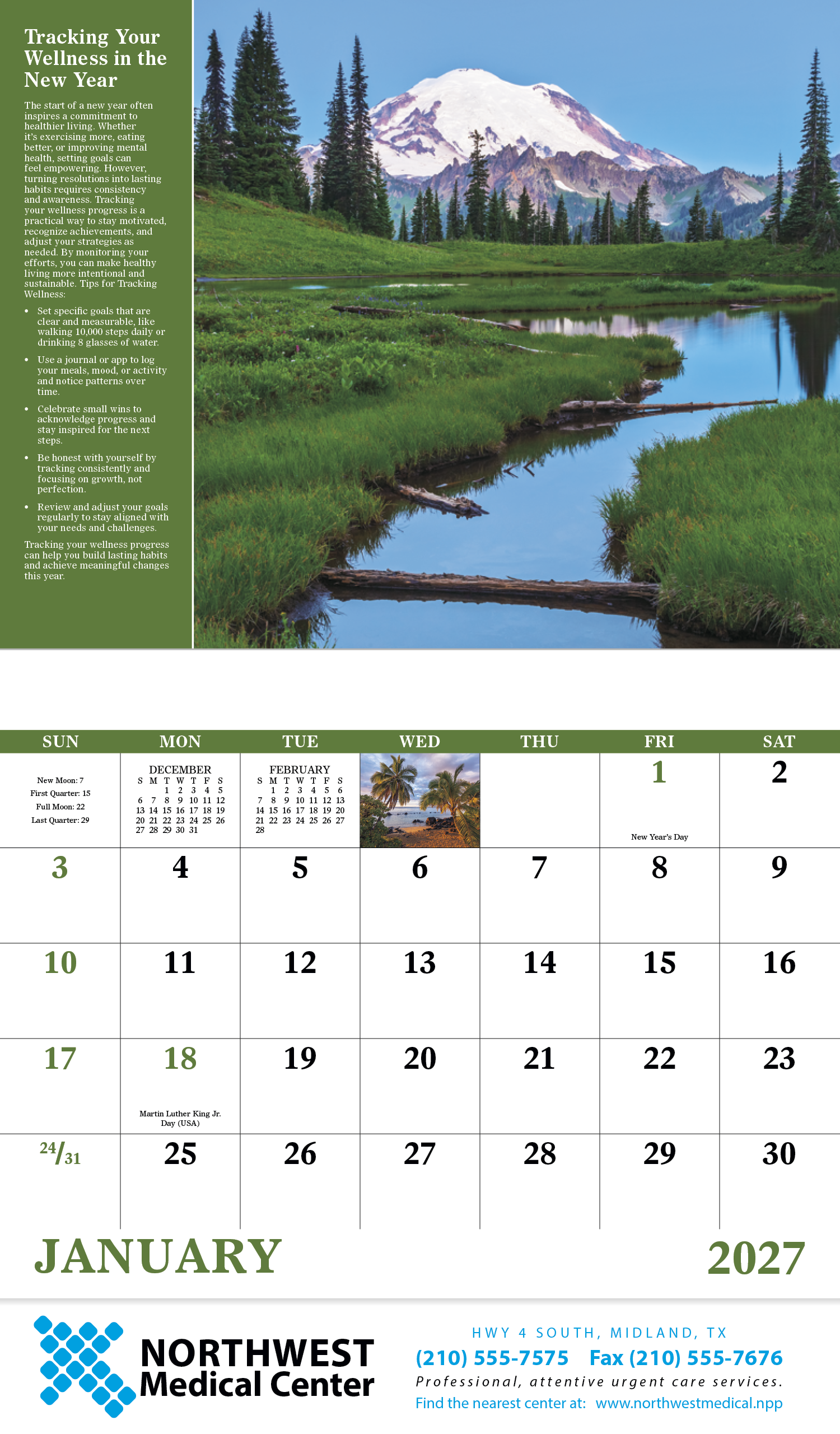 Good Value™ Healthy Living - Stapled Calendar 88